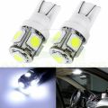 Car Parking LED T10 Light 5 Bulbs White Color -10 Pis Combo. 
