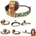 Adjustable size Snake-shaped headpiece Handcrafted Exquisite Intricate design Cleopatra headdress Lightweight Egypt hair accessories for Belly dance performances Costume parties Egyptian-themed.