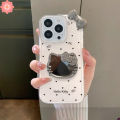 Case Compatible for IPhone 13 15 11 16 14 12 Pro Max XR X XS Max 7Plus 16 8 15 Plus SE 2020 Cute Hello Kitty Love Heart Bows 3D Doll Mirror Bracket Luxury New IMD Case.