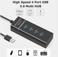 Convenient Generic 4 Ports 3.0 Usb Hub Splitter High-Speed Multi Splitter Usb Adapter Expander Cable. 