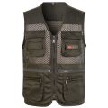 Vest Summer Thin Quick-Drying Working Waistcoat Ultra-Thin Men's Waistcoat40to50Multi-Year-Old Pocket Vest Jacket. 
