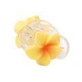 Fashion Cute Frangipani Hair Clip Transparent Jelly Color Simple Ponytail Hairpin Hair Accessories Headwear Barrettes Girls. 
