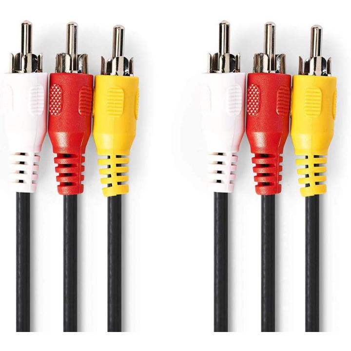 1.5m 3 RCA MALE to 3 RCA CABLE MALE PLUG AUDIO PHONO VIDEO AV DVD