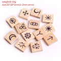 13PCS/Set Wood Witch Runes Set Craft Gypsy Symbols Sorceress Accessories Divination Tools Healing Meditation Decoration.