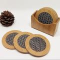 Placemat Bamboo Tea Coaster Heat Pad for Home, Office, Kitchen, Dining Table- 2 Pcs. 