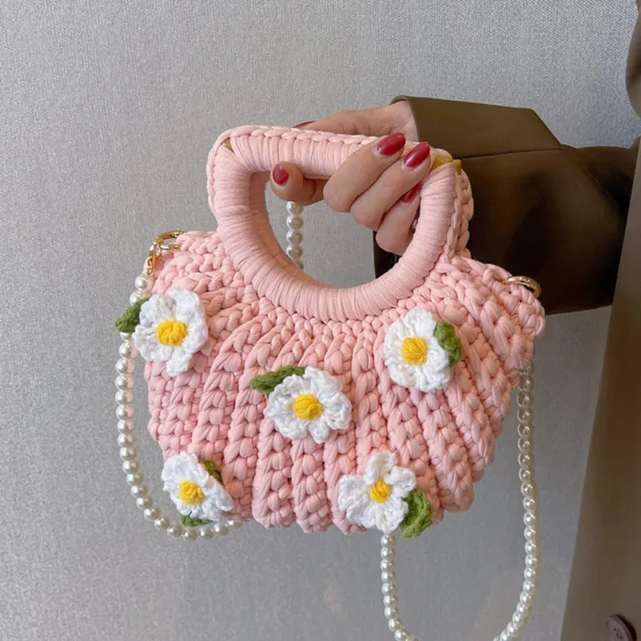 Summer%20Accessory%20Crochet%20Bags%20Artisanal%20Designer%20Collection%20Cotton%20Thread%20Handwoven%20Handbags%20Small%20Size%20Lightweight%20Ladies%20%20Bag%20for%20Beach%20Outing%20Women's%20Fashion%20Casual%20Style%20Accessory%20for%20Vacation%20-%20Image%202