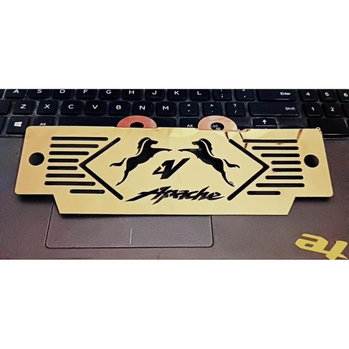 Radiator guard or jali for motorcycle Apache 4V - Golden