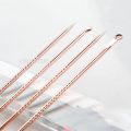 4PCS Stainless Steel Blackhead Remover Extraction Pimple Comedone Acne Extractor Whitehead Blemish Popper Kit. 