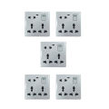 5pcs 8 Pin Multi with 2 Pin and Dual 3 Pin Combined Function Universal Socket with Switch 8Pin Multy.