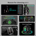 Qiunery QX11 Smart Watch Sleeping Heart Rate Blood Oxygen Blood Pressure Monitor Waterproof Fitness Watch With 1.96 Inch Touch Screen For Smart Phones Tablet Laptop.