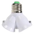 【VisioN Shop】2 in 1 E27 Lamp Socket Splitter Adapter Y Shape Bulb Base Stand Fireproof Material Converter Socket. 
