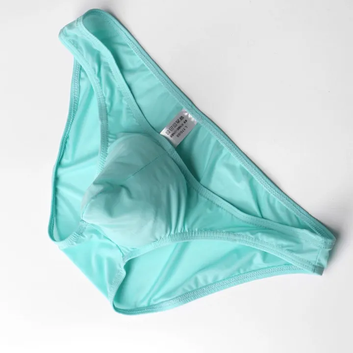 Cool%20Ice%20Silk%20Low-rise%20Underwear%20Men's%20Solid%20Smoth%20Seemless%20Briefs%20Soft%20Bugle%20Pouch%20Panties%20Comfortable%20Breathable%20Bikini%20-%20Image%203