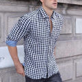 Trendy Black & White Check Long Sleeve Casual Shirt - Shirt.