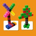 100pcs Mathematics Linking Cubes 3D Puzzle Numberblocks Interlocking Multilink Counting Blocks Stacking Game Educational Toy. 