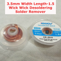 3.5mm Width Length-1.5 Wick Wick Desoldering Solder Remover Copper Braid Cable Wire.