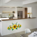 1Set 30x60CM Sunflower Self-Adhesive Wallpaper Wall Decal Wall Sticker For Home Living Room Kitchen Corner Decorations. 