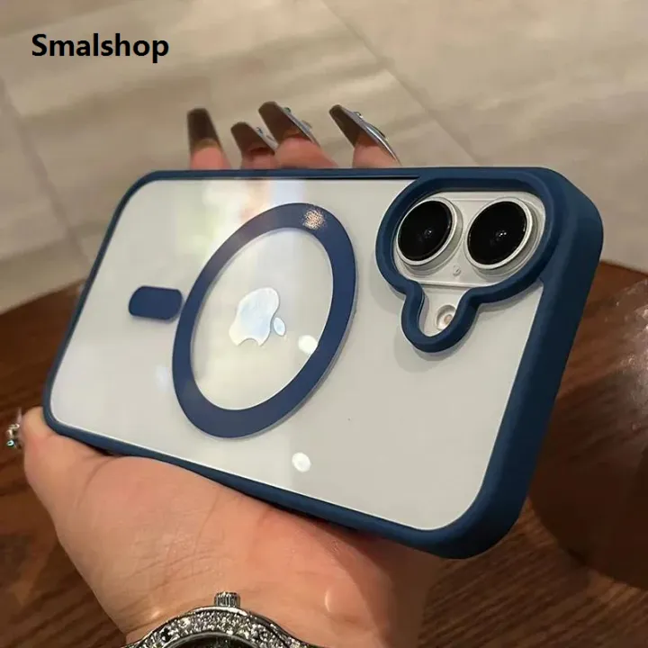 Luxury%20Acrylic%20Magnetic%20Clear%20Case%20For%20iPhone%2016%2015%2014%2013%2012%2011%20Pro%20Max%2016%20Plus%20Magsafe%20Wireless%20Charge%20Hard%20PC%20Girls%20Pink%20Cover%20-%20Image%207