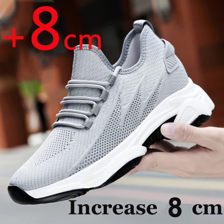 Men Sneakers Casual Heightening Shoes 8cm Height Increase Shoes For Men Summer Breathable 6cm Elevator Shoes 10cm Insole Taller Superman