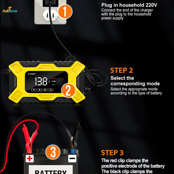 Smart%20Car%20Battery%20Charger%20Trickle%20Charger%20Protection%20Versatile%20Battery%20Maintainer%20for%20Yellow%20-%20Image%203