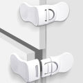 Kids Multifunctional Safety Lock for Cabinet, Drawer & Refrigerator | Baby Anti-Pinch Invisible Button Double Lock | Fridge, Cupboard & Door Protection Lock (1 Pcs). 