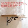 2pcs Black Aluminum Shelf Bracket L Shape European Style Wall Mounted Hanging Angle Bracket Heavy Duty Supporter for Commodity.