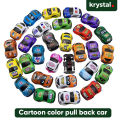 【Krystal】Baby Creative Mini Plastic Pull-Back Toy Car, Colorful Transparent Design, Ages 3+, Safe & Fun Gift.