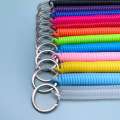 Plastic rope keychain extendable anti loss rope spring pendant chain. 