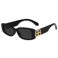 Cool B Logo Rectangle Sunglasses Women Fashion 2021 Brand Designer Color Gradient Lens Sun Glasses Party Beach Glasses UV400. 