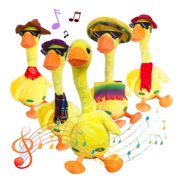 NEW Lovely Dancing Duck Talking Toy Sound Record Repeat Doll Kawaii Duck Kids Education Toys Home Party Decoration