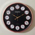 Diling Brand Black Dial with Pink Color Border Big Wall Clock. 