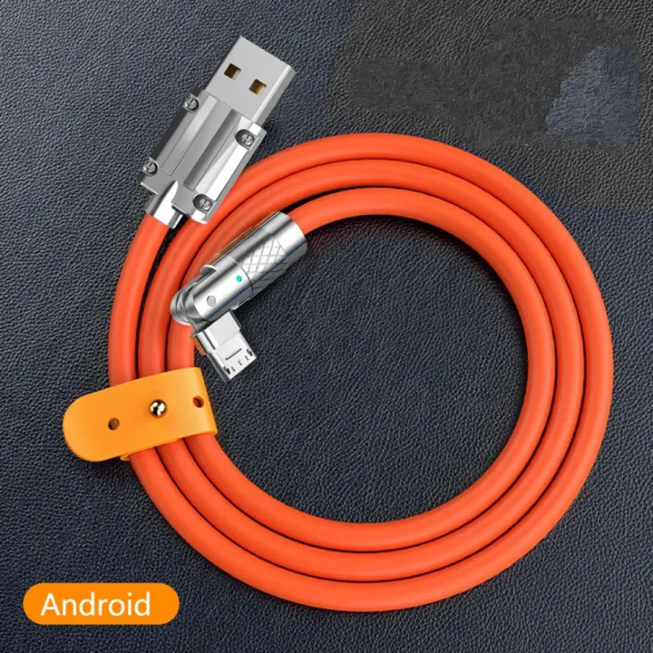 USB%20Type-C%20Gaming%20Cable%20120W%206A%20Rotating%20180%20Degree%20Silicone%20for%20Samsung%20iPhone%20Huawei%20-%20Image%202