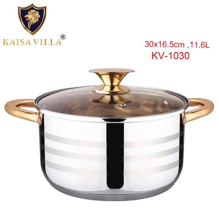 KAISA%20VILLA%20(KV-1030)%20Kitchen%20Cookware%20Multifunctional%20Pot%20Cooking%20Stainless%20Steel%20Pots%20Cooking%20Kitchen%2030cm%20-%20Image%202