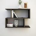 Elegantly designed Melamine Laminate Board H-1.6ft W-2ft D-0.5ft Wall Shelf-Black.