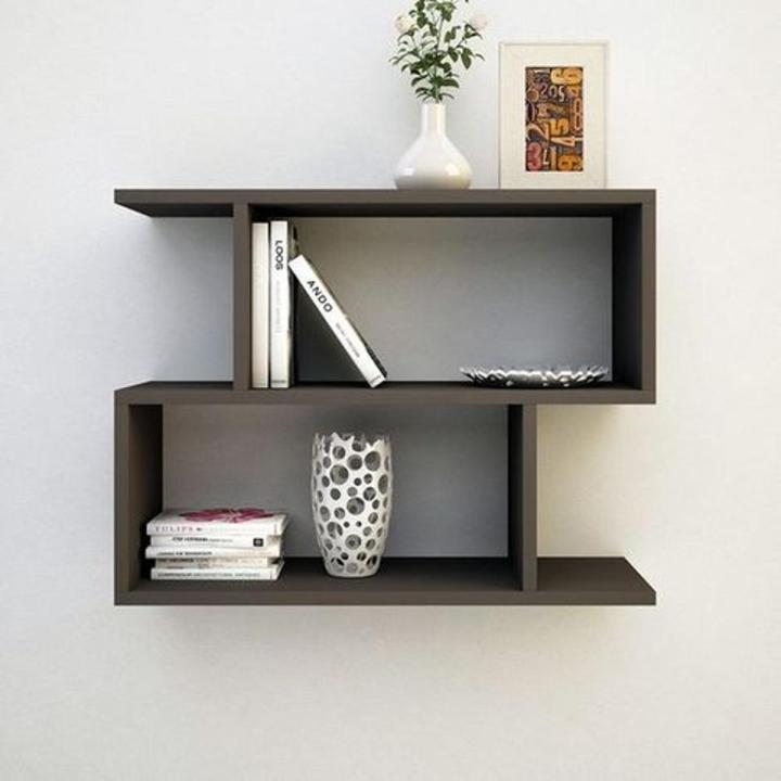 Elegantly designed Melamine Laminate Board H-1.6ft W-2ft D-0.5ft Wall Shelf-Black