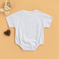 Emmababy-Toddler Baby Boys Casual Romper, Stripe Star Letter Printed Short Sleeve Round Neck Triangle Bodysuit. 