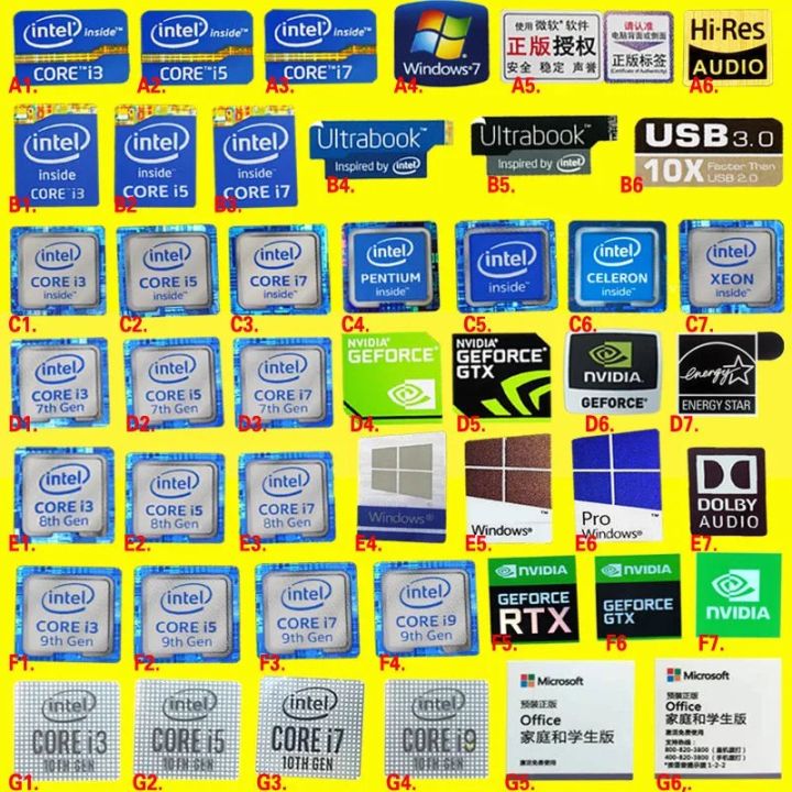 Applicable%20to%20notebook%20Intel%20computer%20core%20CPU%20sticker%20NVIDIA%20graphics%20card%20label%20mobile%20phone%20personality%20logo%20sticker%20-%20Image%202
