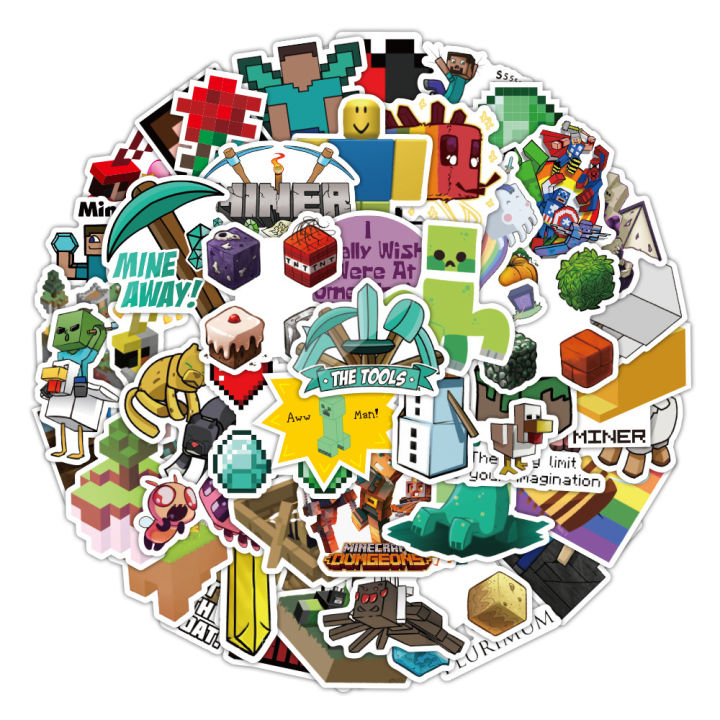 50%20Minecraft%20Game%20Stickers,%20Mobile,%20Laptop,%20Trunk,%20Car%20Stickers,%20Minecraft%20-%20Image%205
