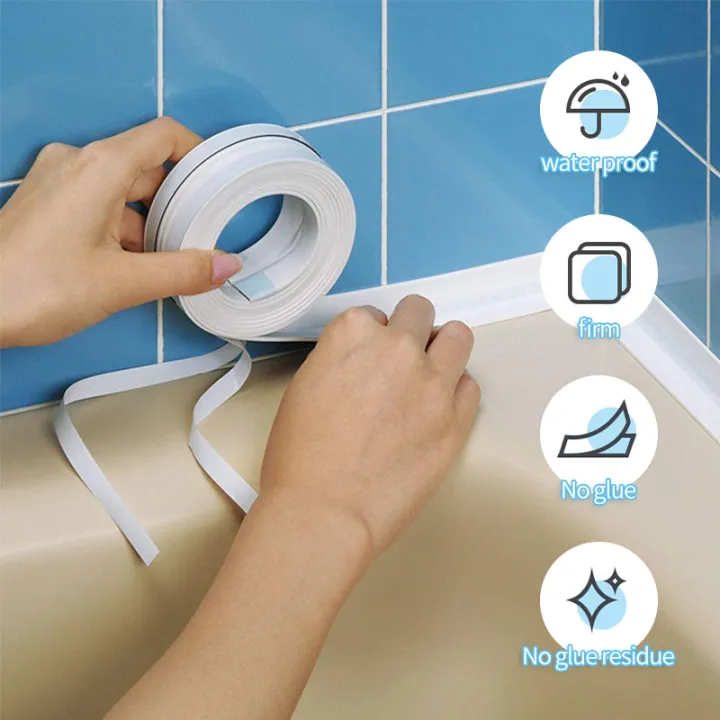 PVC%20Waterproof%20Wall%20Sticker%20Shower%20Bath%20Sealing%20Tape%20Self%20Adhesive%20Waterproof%20Mildew%20Proof%20Tapes%20For%20Kitchen%20Sink%20Wall%20Corner%20-%20Image%202