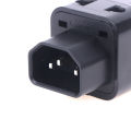 2 In 1 IEC 320 C14 Male To C13 Female Power Adapter PDU/UPS C13 Female Plug Encounter. 