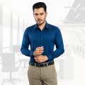 Richman Cotton Navy Color Slim Fit  Full Sleeve Premium Formal Shirt For Men. 