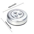 2Pcs LED Wireless Night Light Battery Powered Hand Pressing Emergency Lighting Round Bedside Lamp Reading Small Night Light.