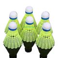 Plastic Badminton Shuttlecocks Cork 6 Piece Set - Durable And Reliable For Badminton Games. 