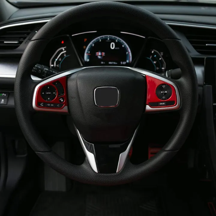 3%20Pcs%20Steering%20Wheel%20Button%20Decoration%20Cover%20Sticker%20Trim%20for%2010Th%20Gen%202016-2020%20Red,%202%20Pcs%20a%20&%201%20Pcs%20B%20-%20Image%204
