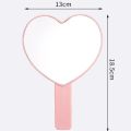 Eyelash Extension Handheld Makeup Mirror Heart Shape Makeup Vanity Mirror with Handle Hand Mirror SPA Salon Compact Mirrors. 