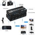 KuWFi 4K/60Hz HDMI Switch Remote 3x2 Switcher Dual Audio Extractor 2.0b Matrix Splitter for PS4/5 Xbox TV DVD HD player-black. 
