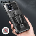 Casinglee For Infinix Note 10 Pro Case Shockproof Armor Stand case with Metal Clip Back cover Infinix Note10 Pro Phone cases Car Mountaineering phone case. 