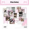 PinkBallet Sticker Pack Lace Ballet Style Handnet Decoration Collage Material Girl Heart Photo Card. 