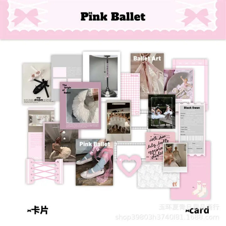 PinkBallet%20Sticker%20Pack%20Lace%20Ballet%20Style%20Handnet%20Decoration%20Collage%20Material%20Girl%20Heart%20Photo%20Card%20-%20Image%204