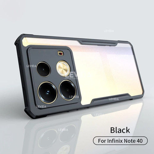 For Infinix Note 40 4G Xunddu Shockproof TPU Bumper Clear Acrylic Mobile Phone Case Back Cover