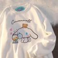 Children's Autumn Clothing White Hoodie Latest Girls Western Style Shirt Japanese Cartoon Cinnamoroll Babycinnamoroll Winter Top Clothes. 